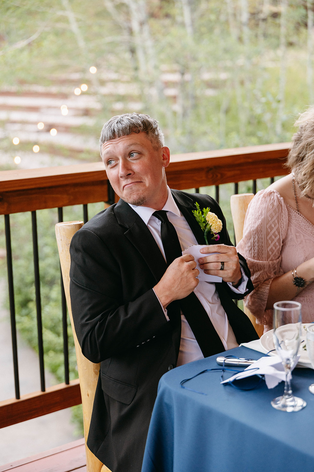 Jason and Amy celebrating — dancing / cocktail hour